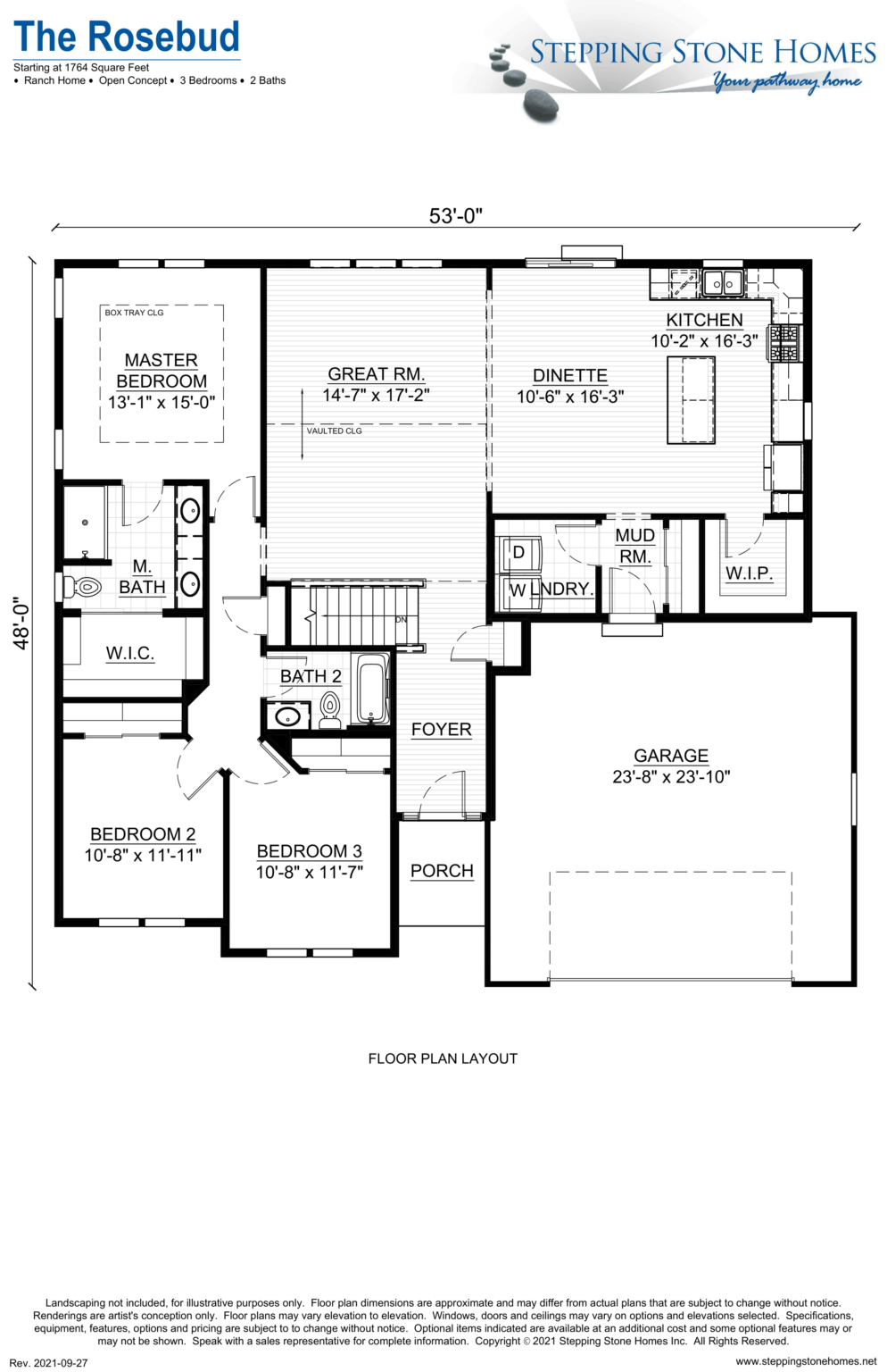 Rosebud Model Home Floor Plan