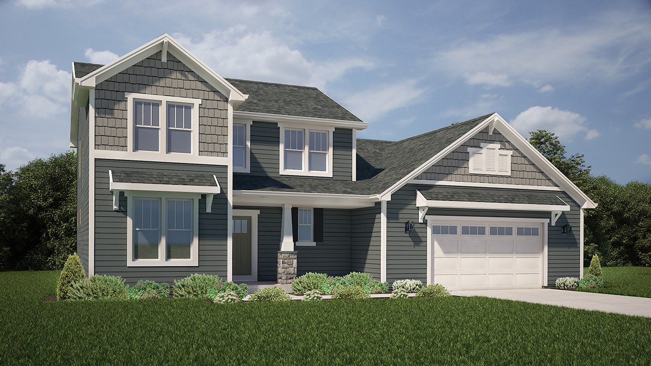 Stepping Stone Homes Aubrey Model Home Rendering