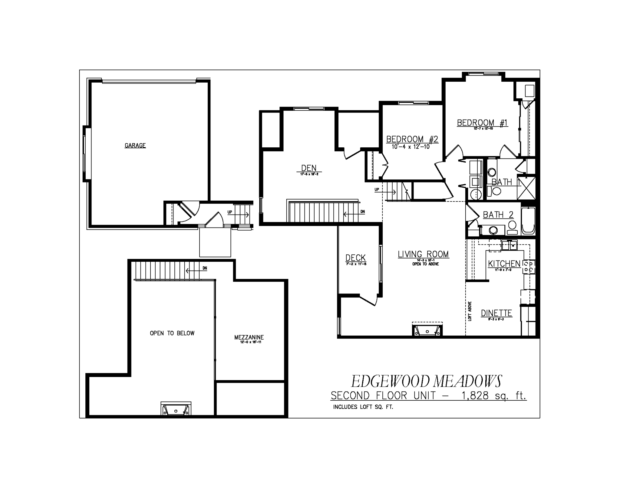 Edgewood Meadows condo 2nd floor unit plans