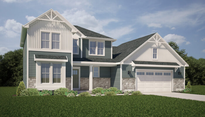 Stepping Stone Homes Aubrey Model Home Rendering