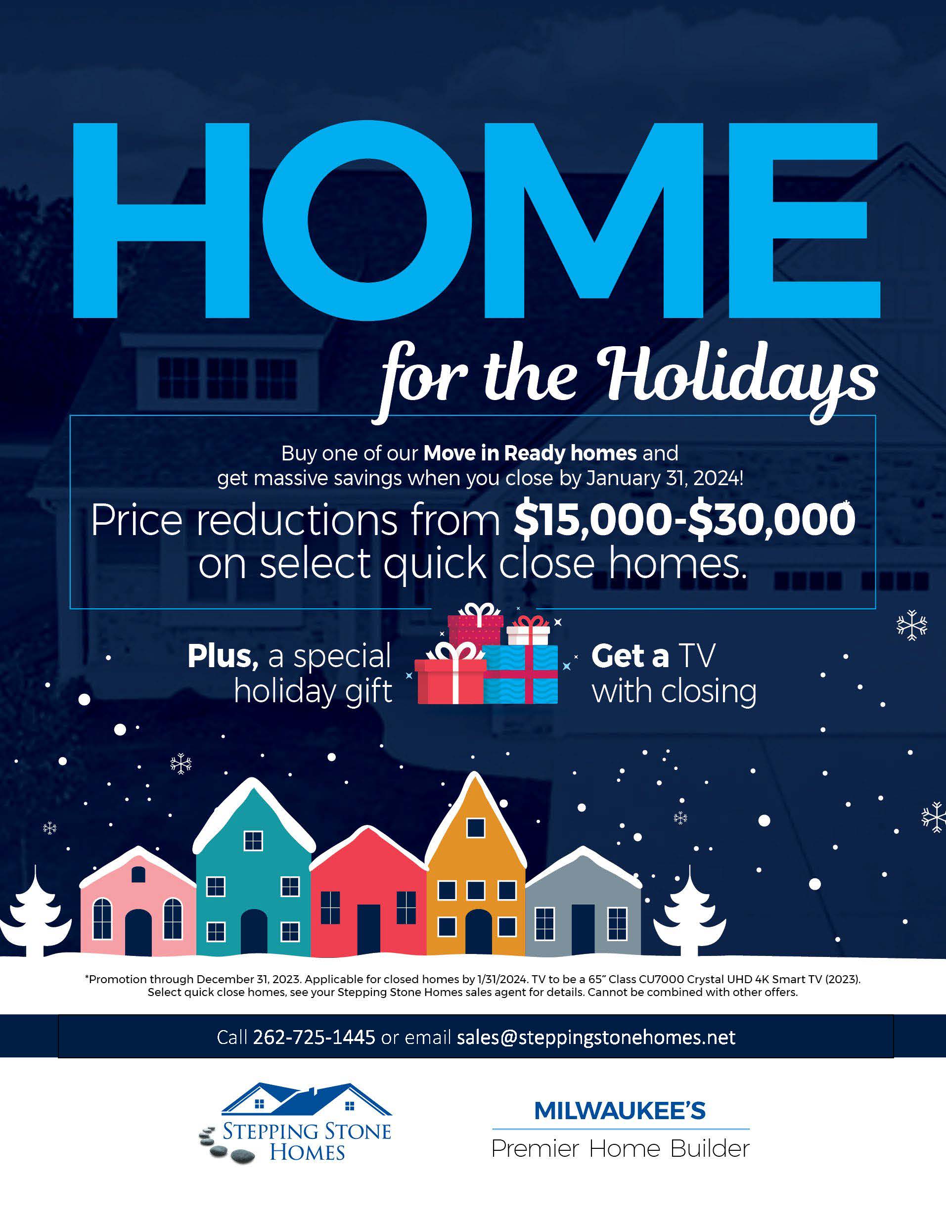 Stepping Stone Homes Holiday Promotion