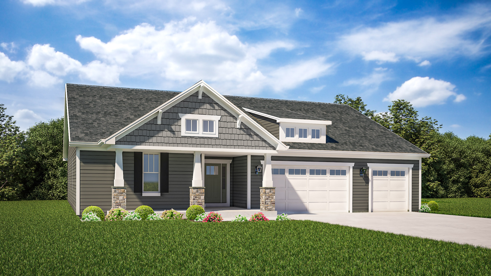 Charlotte Home Model Rendering by Stepping Stone Homes Wisconsin