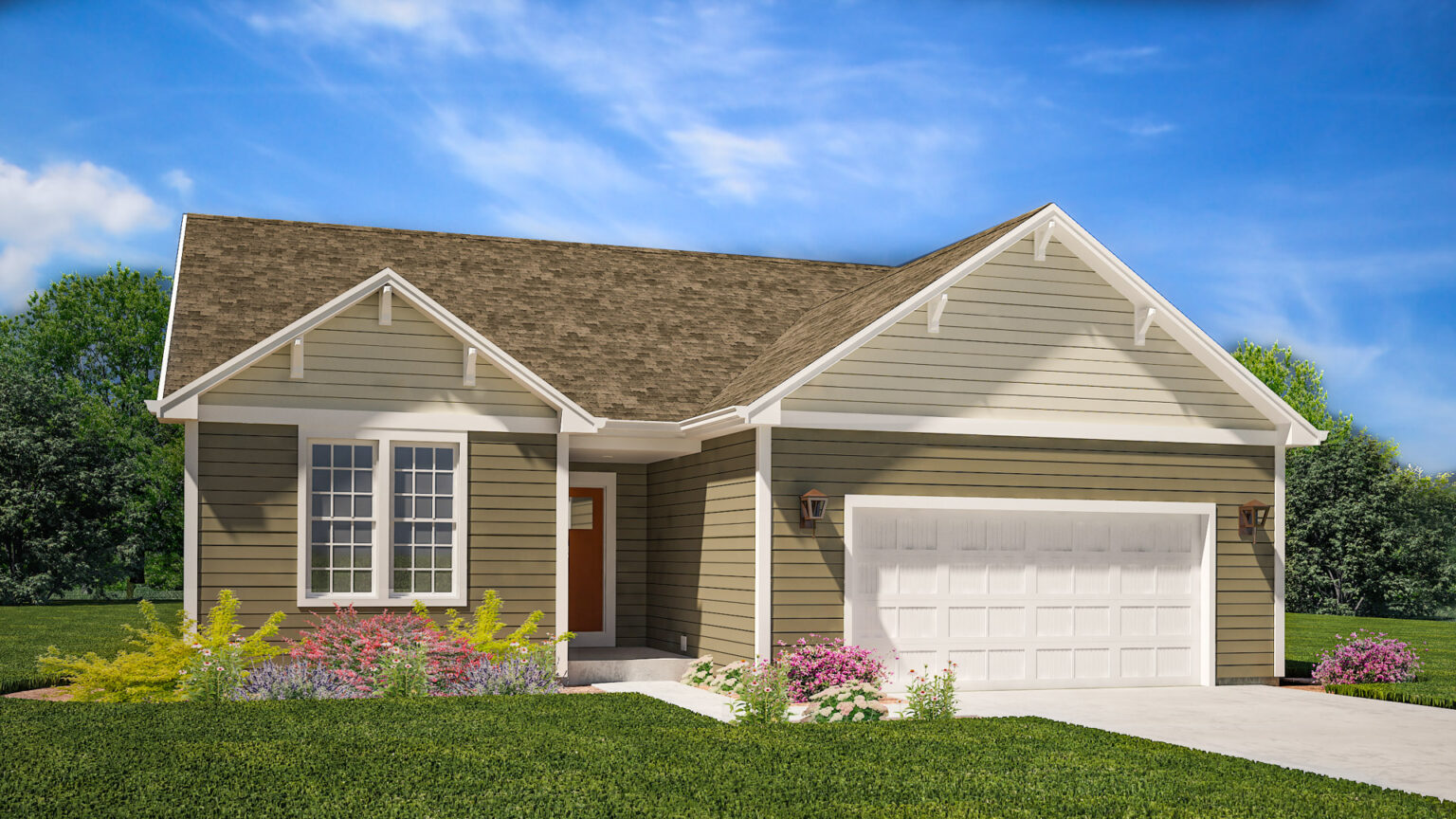 The Laurel Model Home Rendering Stepping Stone Homes Wisconsin