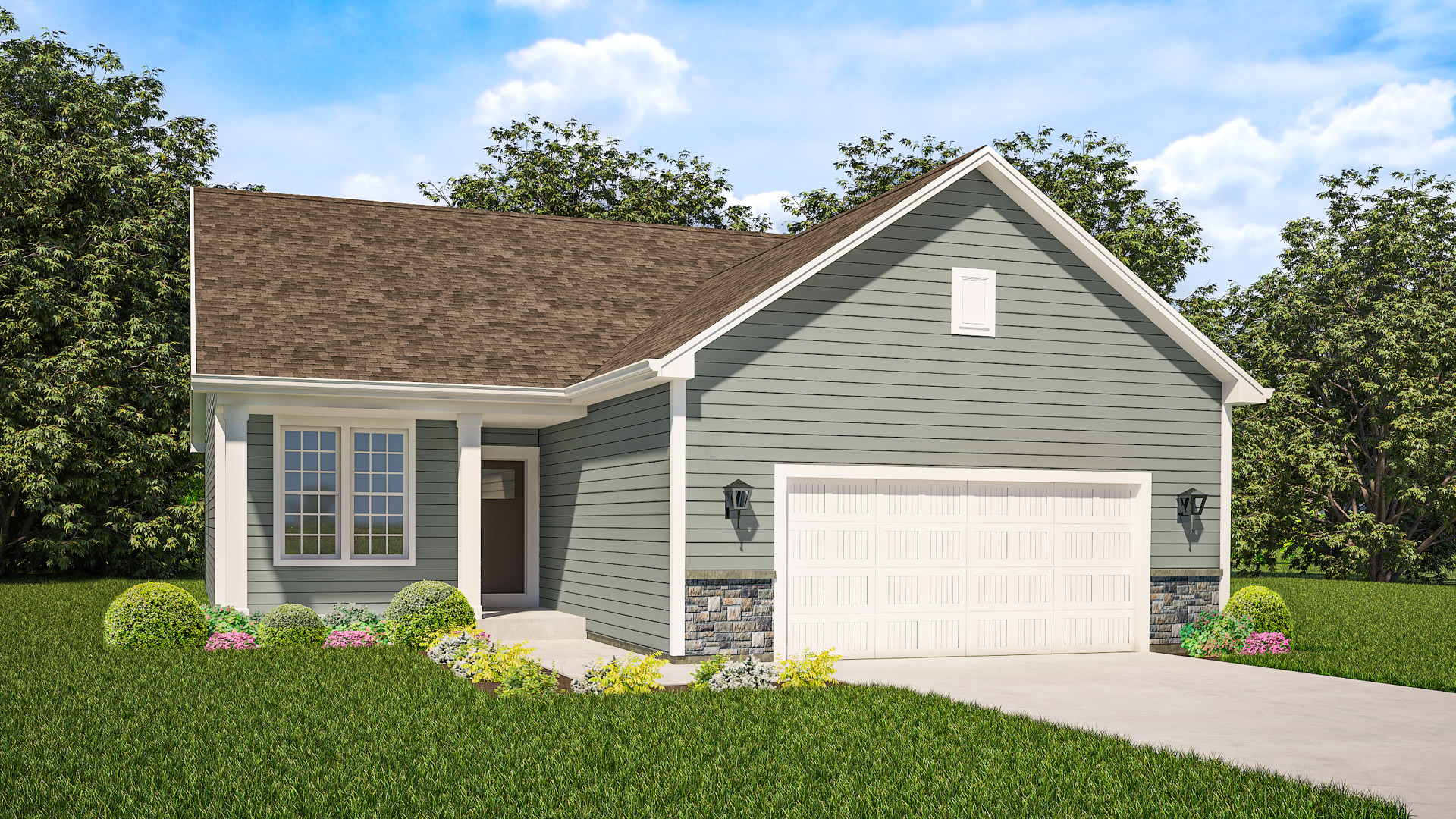 The Neenah Home Model Rendering Stepping Stone Homes Wisconsin