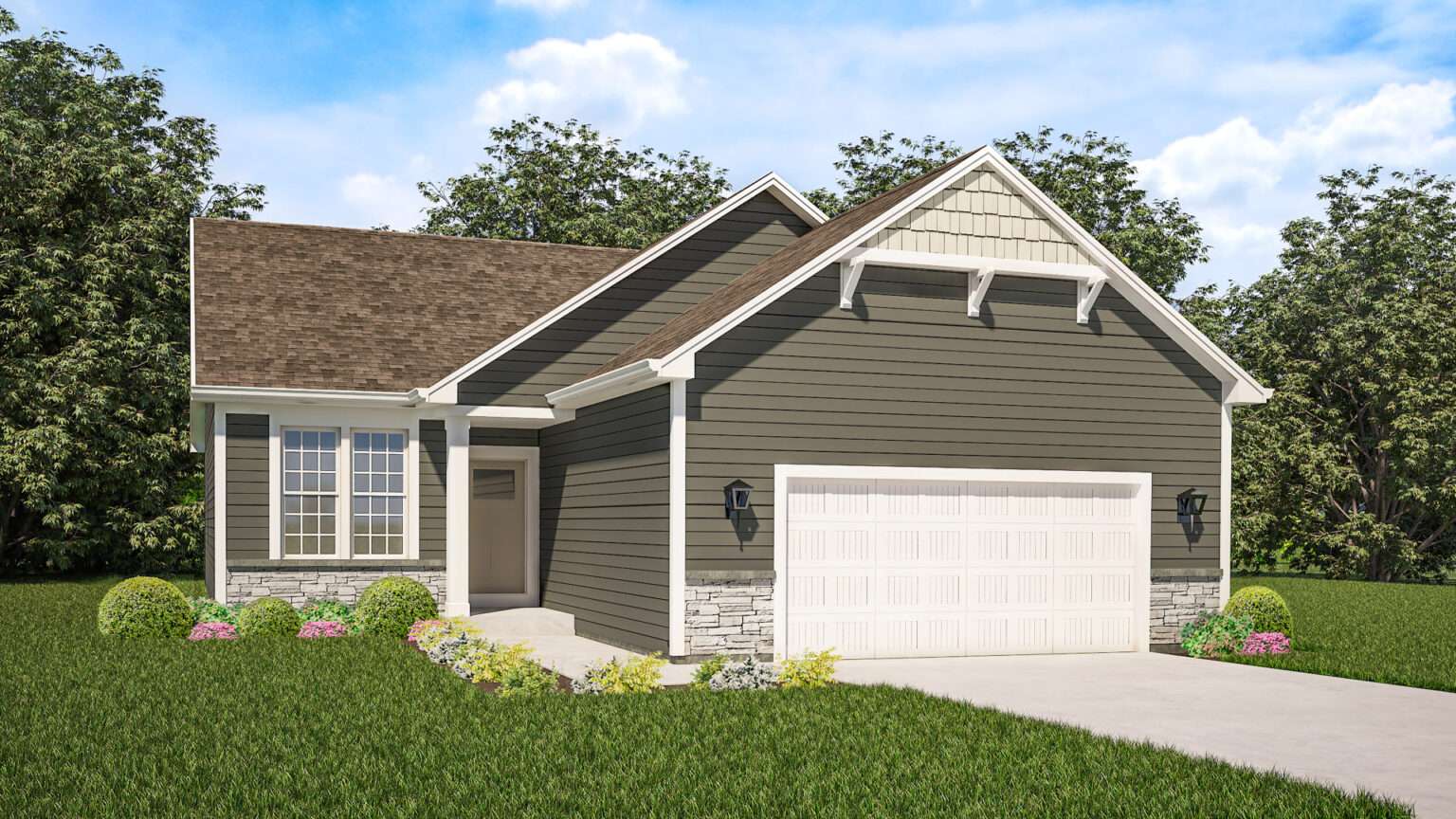 The Neenah Home Model Rendering Stepping Stone Homes Wisconsin