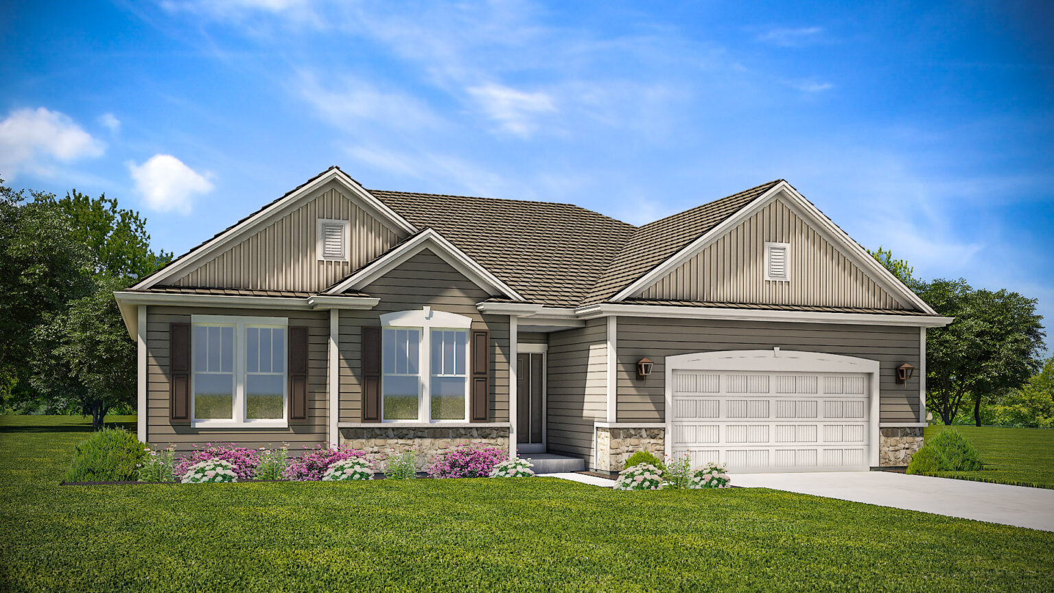 Rosebud Home Model Rendering Stepping Stone Homes Wisconsin