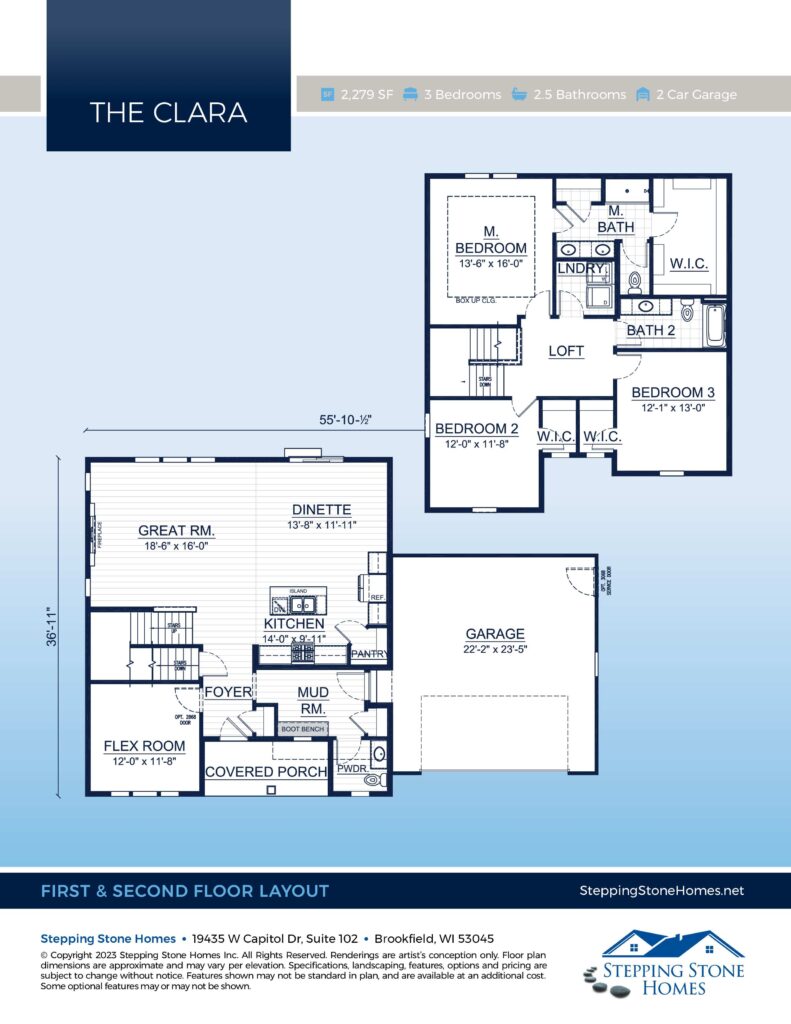 Clara 2 Story Home Floorplan Stepping Stone Homes