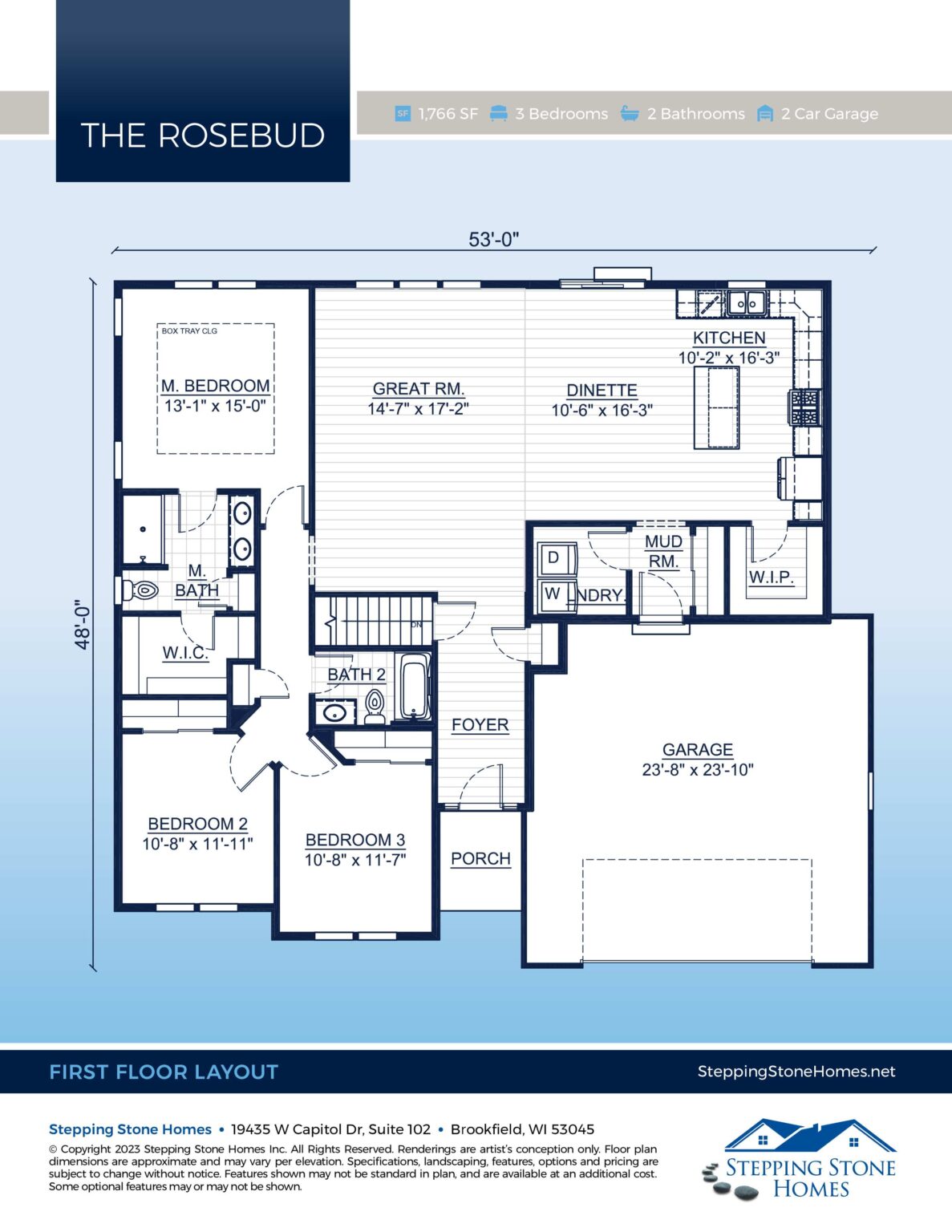 Rosebud Ranch Home Floorplan Brochure