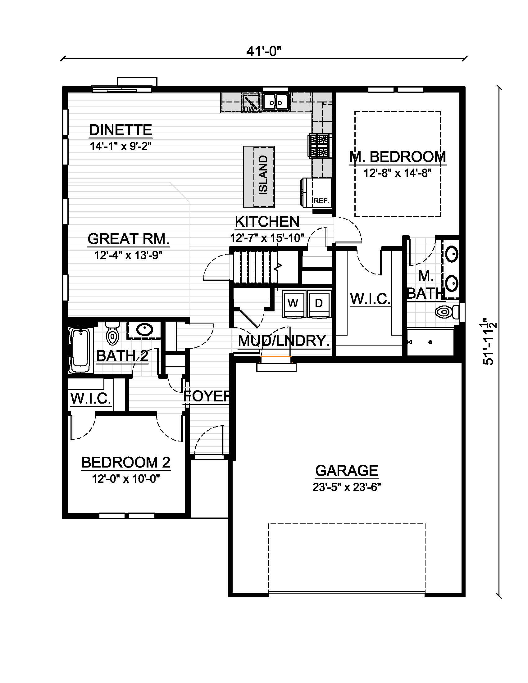 The Chestnut Floor Plan Drawing by Stepping Stone Homes