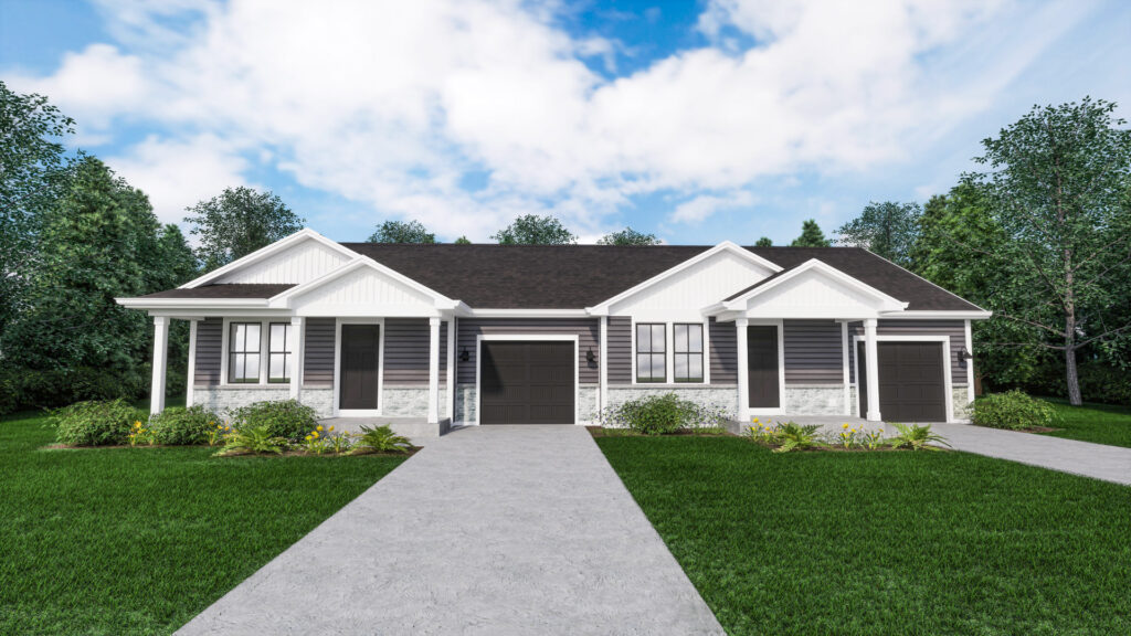 The Linden Duplex Condo Rendering by Stepping Stone Homes