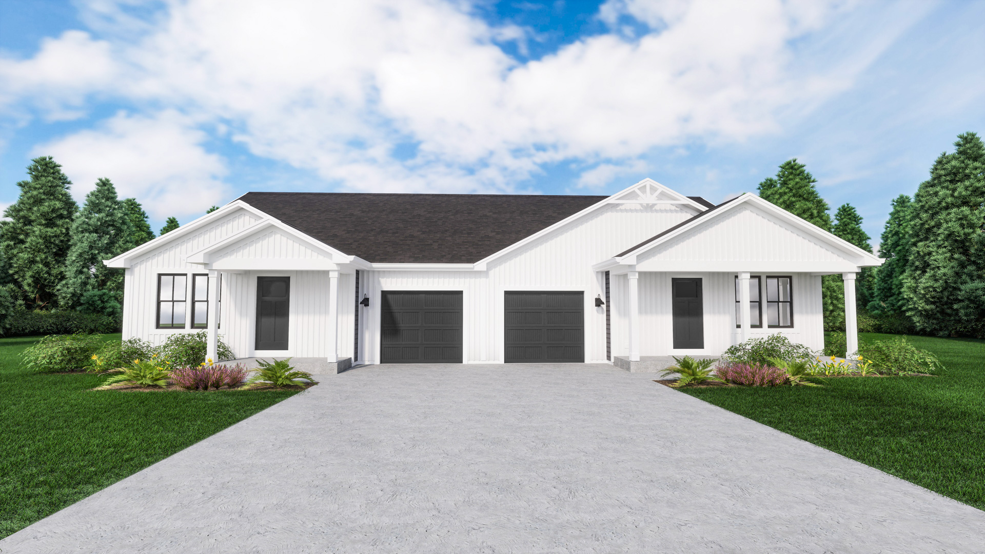 The Birch Duplex Condo Rendering by Stepping Stone Homes
