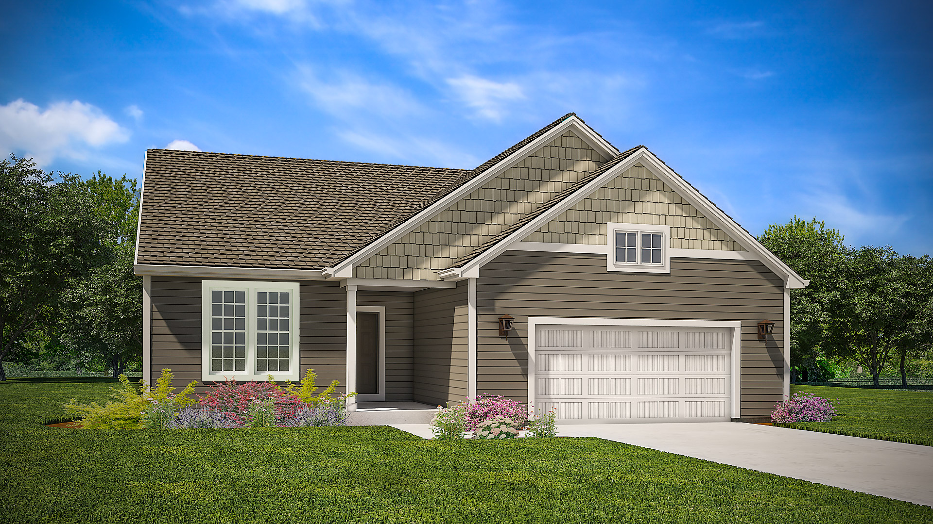 The Laurel Model Home Rendering Stepping Stone Homes Wisconsin