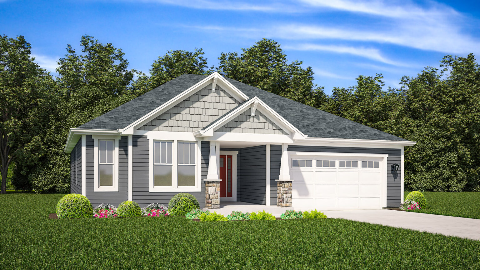 The Lauren Home Model Rendering Stepping Stone Homes Wisconsin