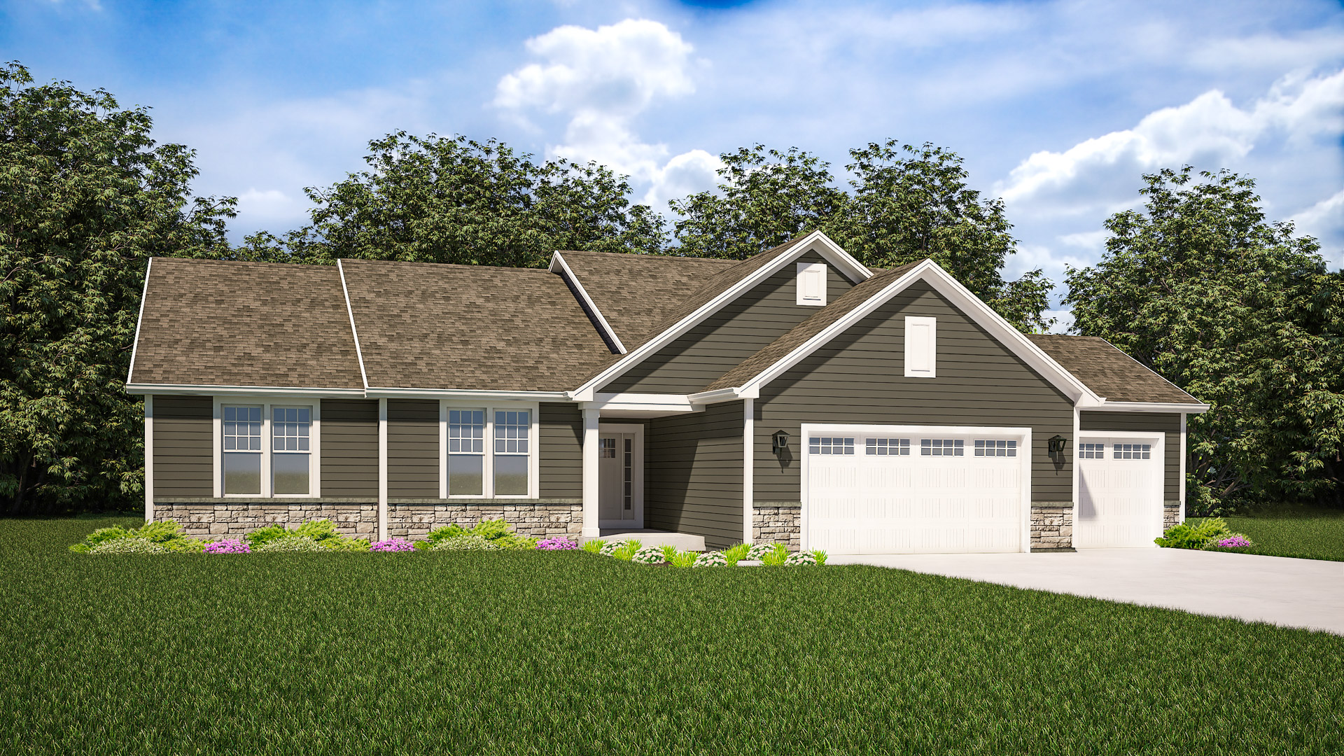 The Monona Home Model Rendering by Stepping Stone Homes