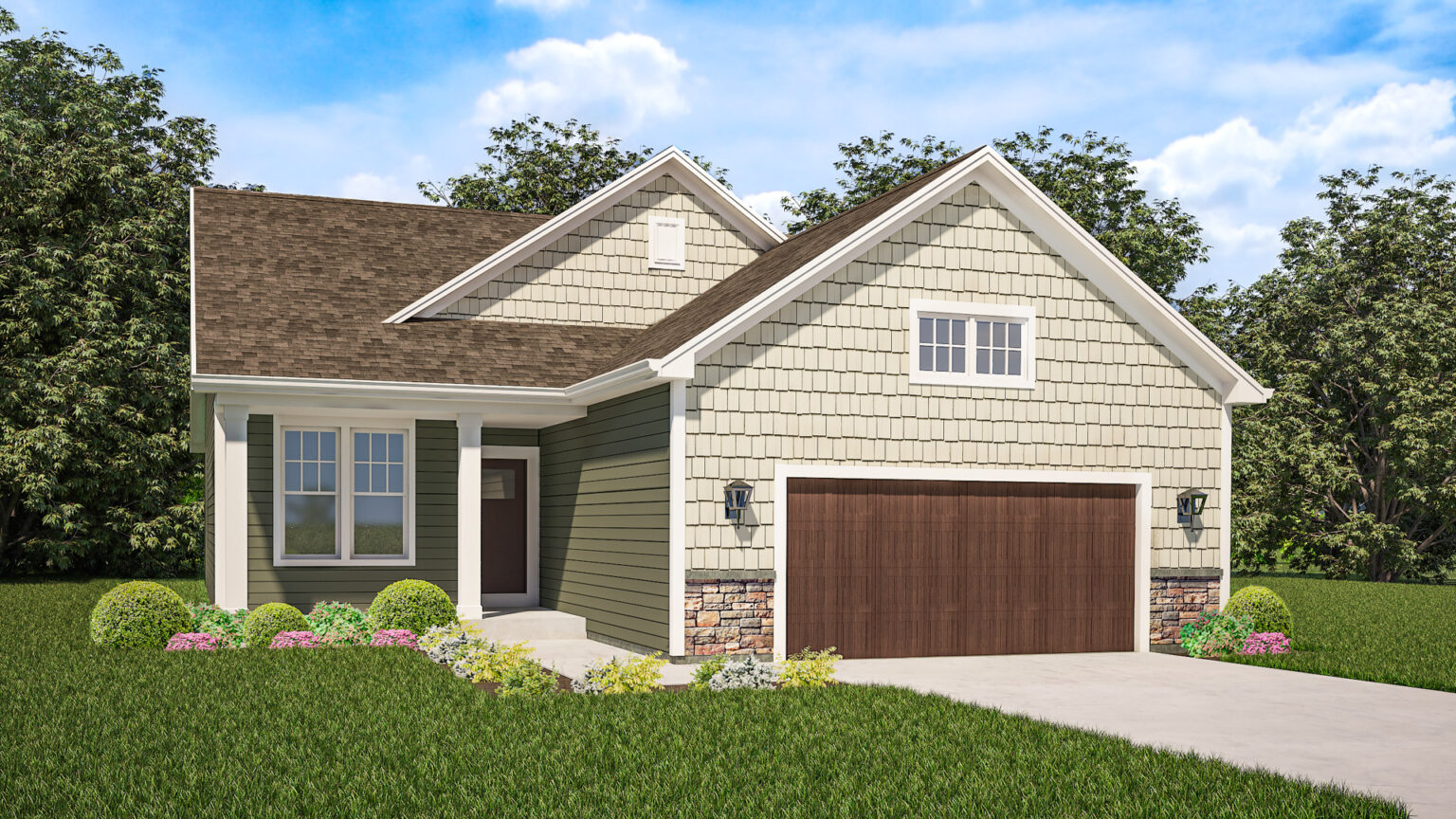 The Neenah Home Model Rendering Stepping Stone Homes Wisconsin