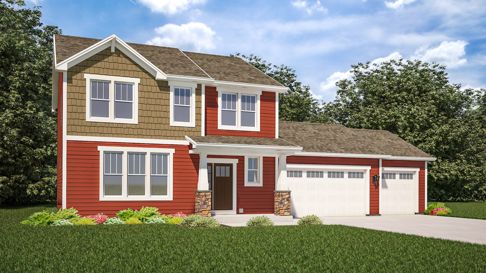 The Olivia Home Model Rendering Stepping Stone Homes Wisconsin