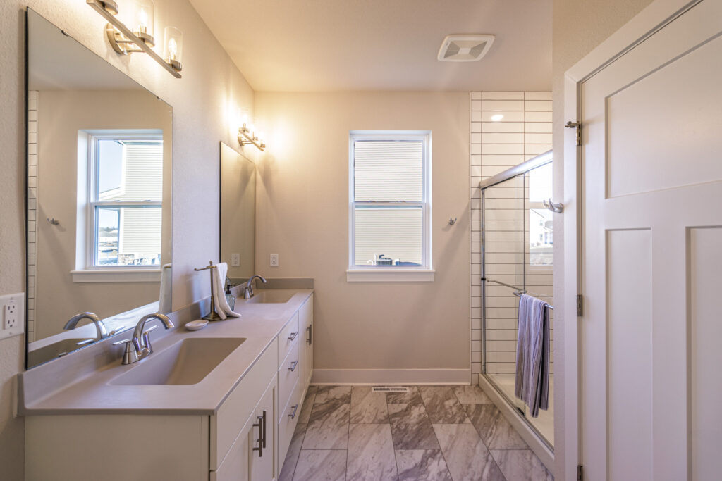 The Charlotte Bathroom by Stepping Stone Homes