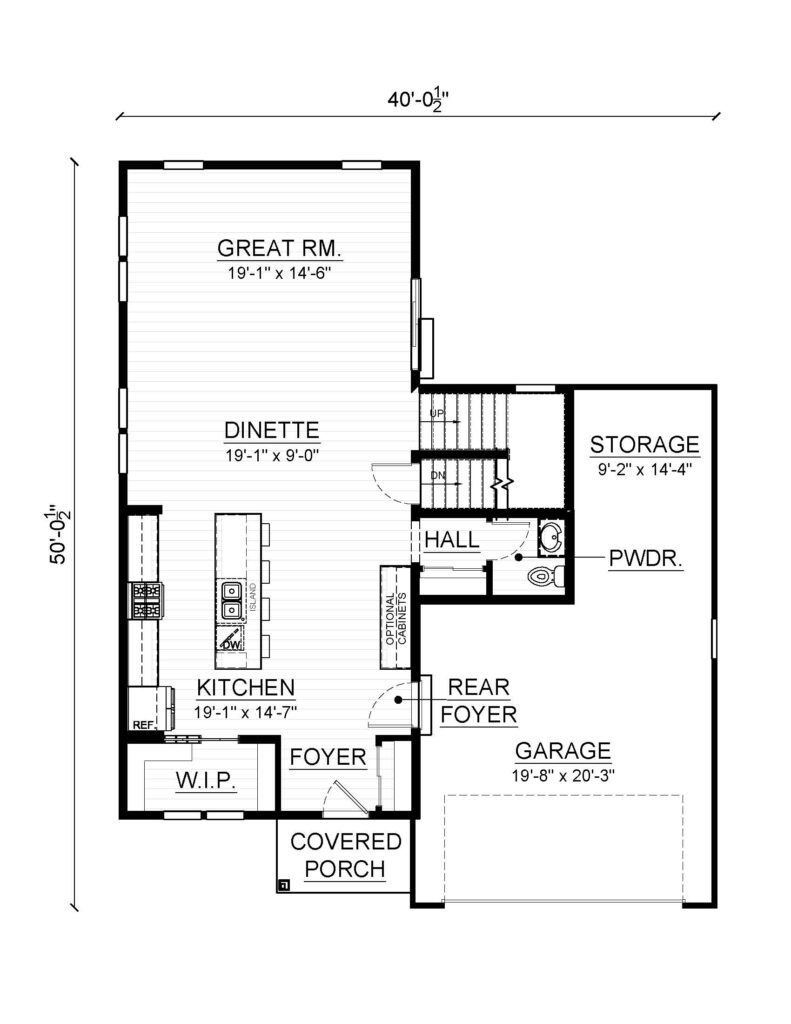 The Hudson First Floor Plan by Stepping Stone Homes