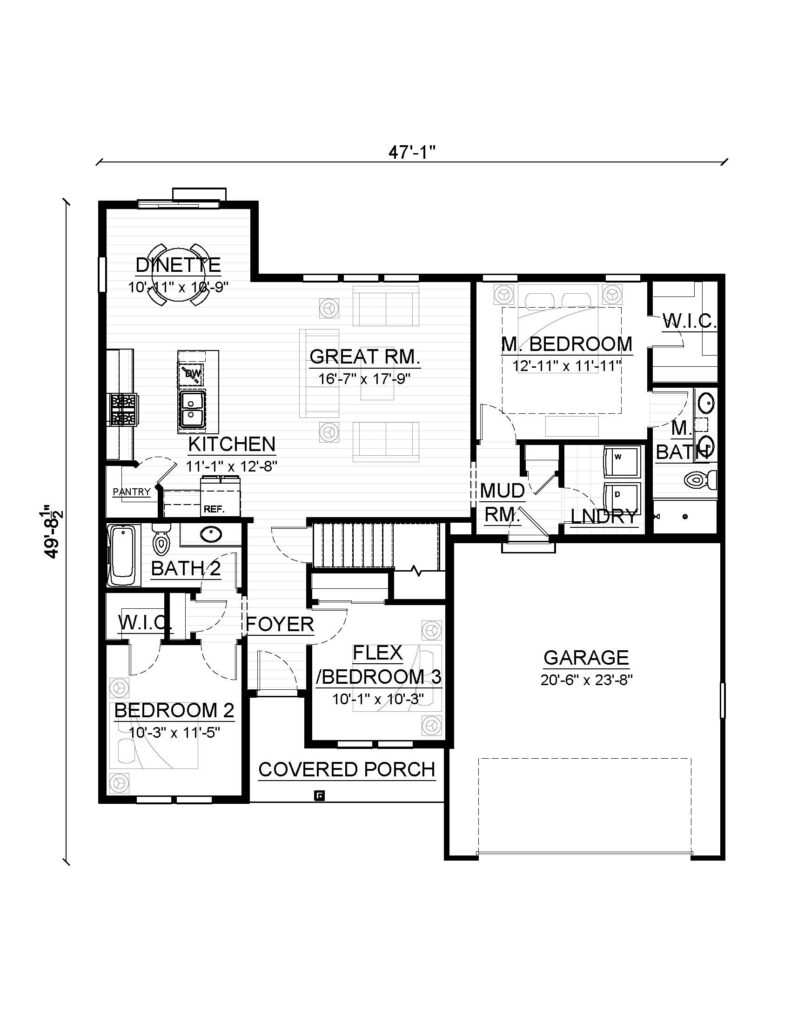 The Ashland Floor Plan by Stepping Stone Homes