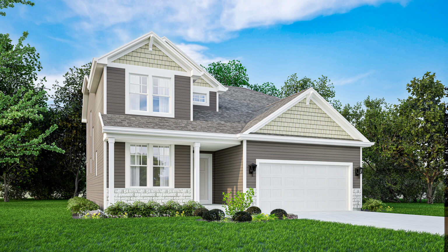 The Prescott Home Model Rendering Stepping Stone Homes