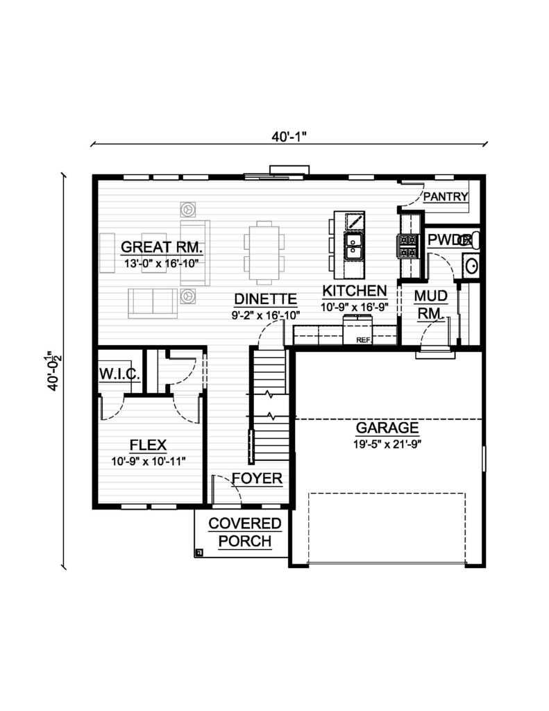 The Geneva First Floor Plan by Stepping Stone Homes