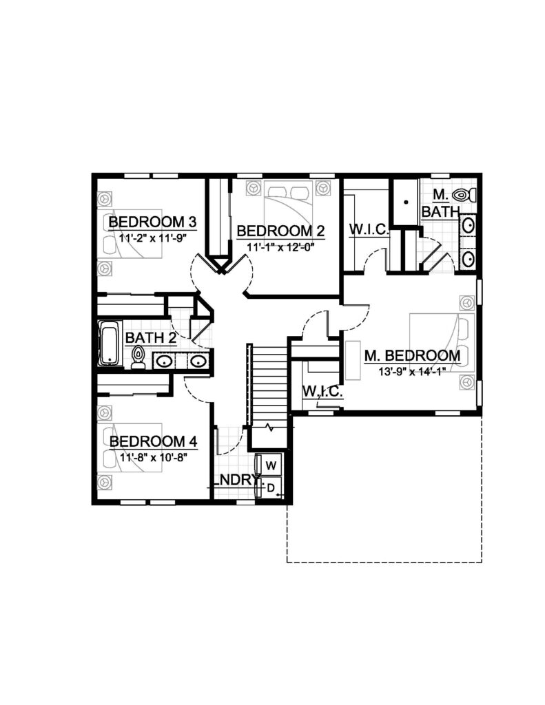 The Geneva Second Floor Plan by Stepping Stone Homes