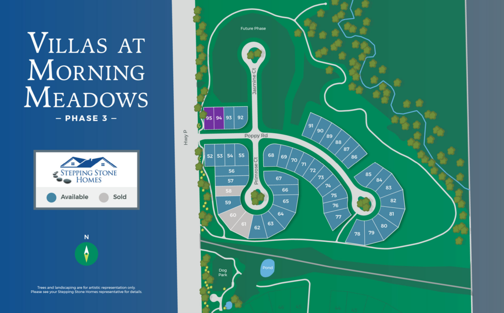 The Villas at Morning Meadows New Condo Community Map Jackson WI