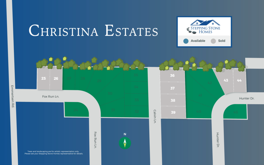Christina Estates New Home Community Map Mt Pleasant WI