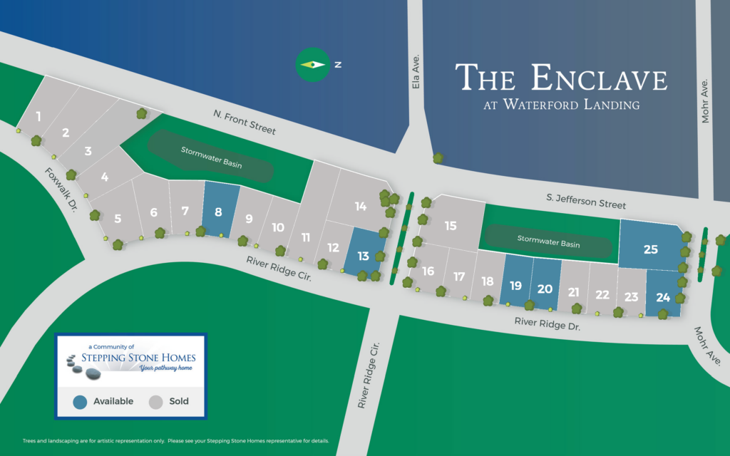 The Enclave at Waterford Landing New Home Community Map Waterford WI