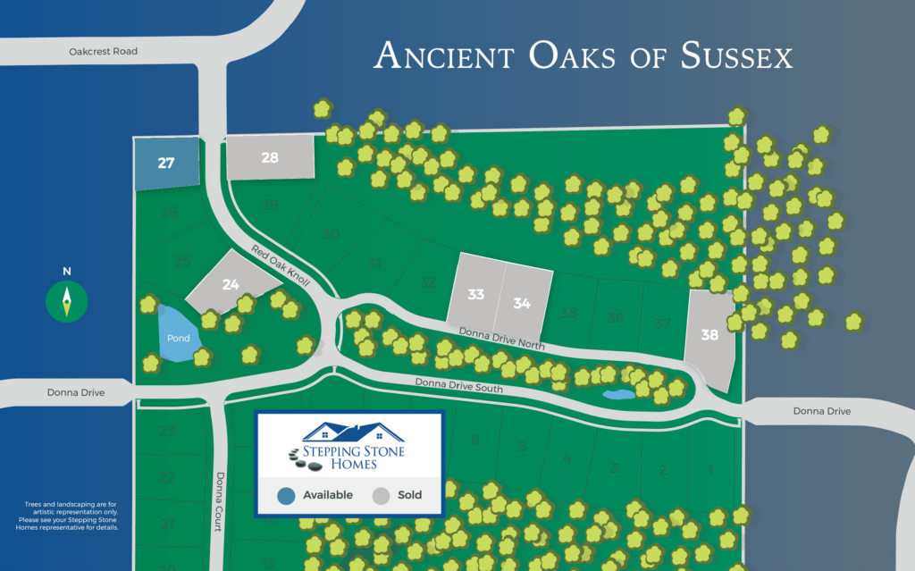 Ancient Oaks New Home Community Map in Sussex WI by Stepping Stone Homes