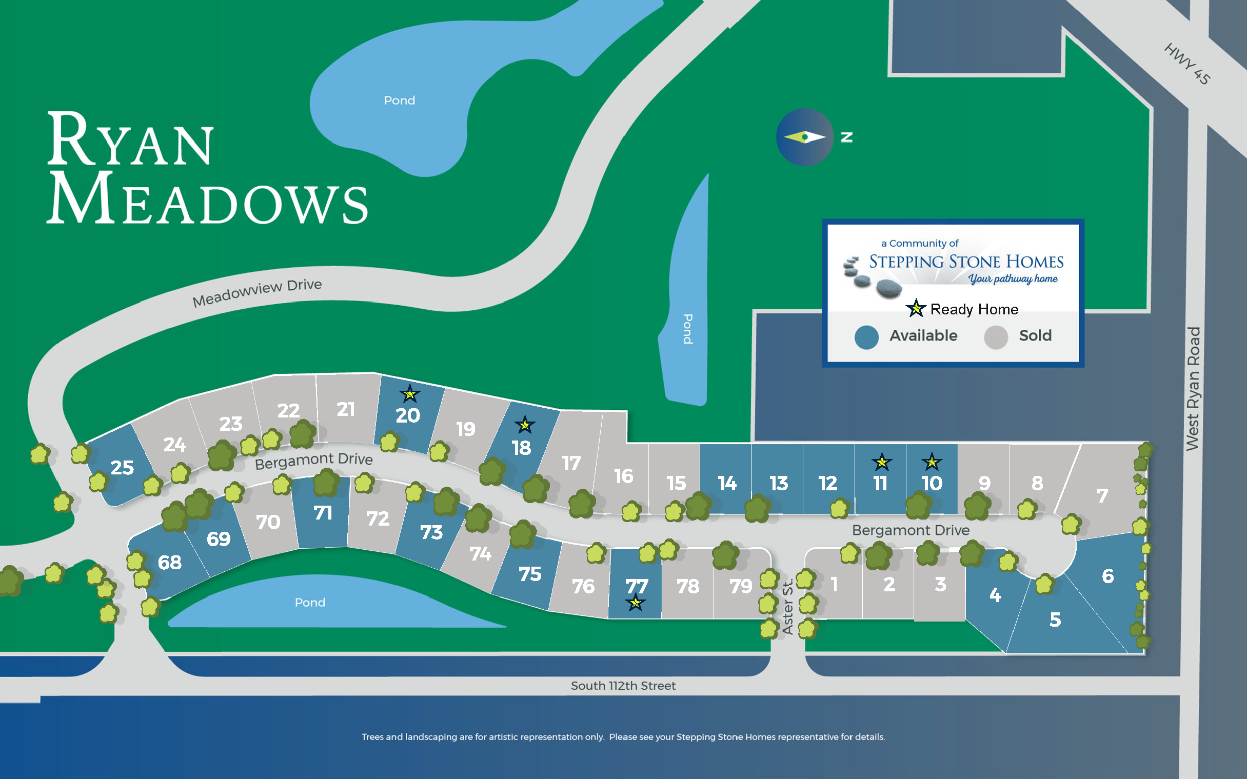 Ryan Meadows New Home Community Map Franklin WI