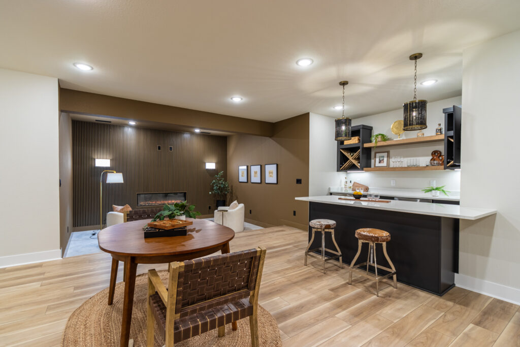 The Harley Parade Home Basement by Stepping Stone Homes