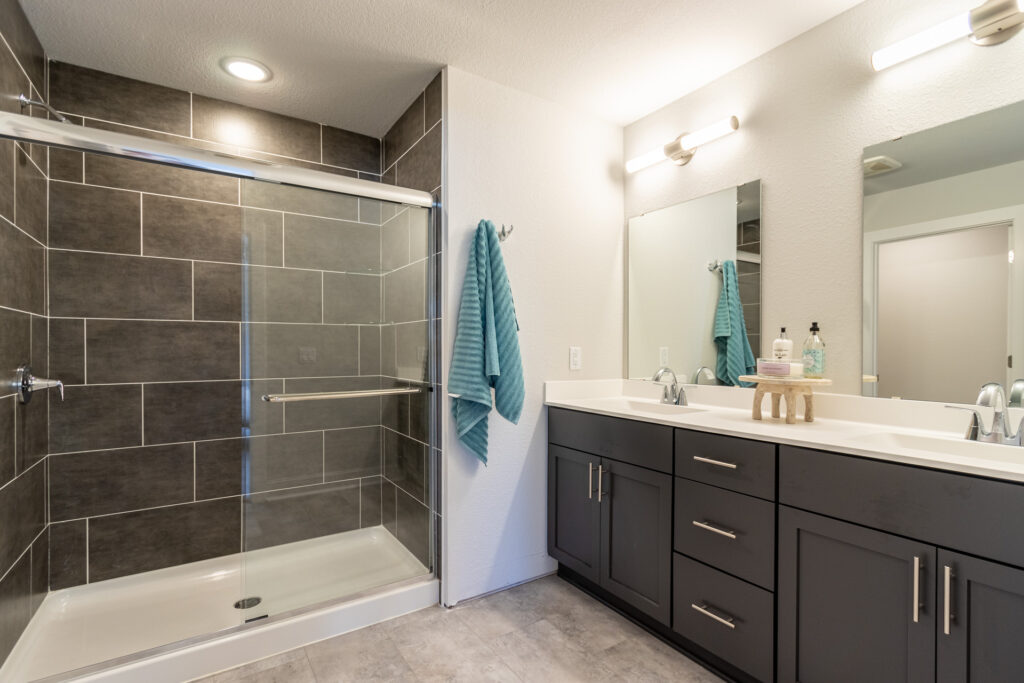 The Isabella Master Bathroom by Stepping Stone Homes