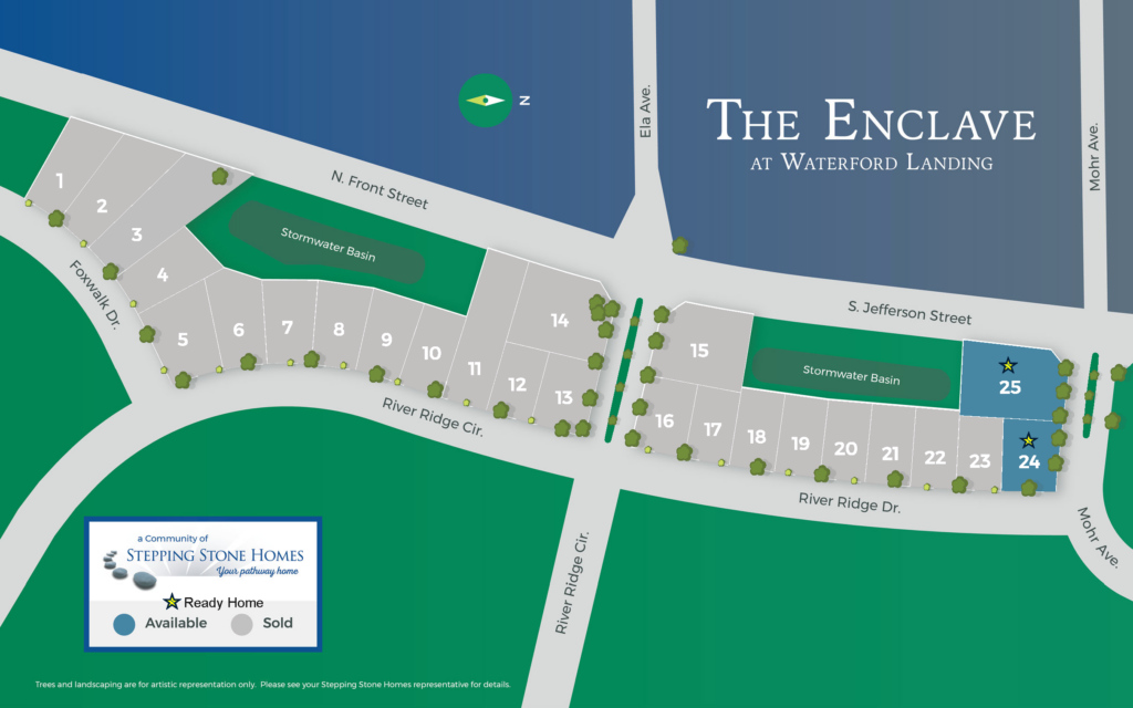 The Enclave at Waterford Landing New Home Community Map Waterford WI