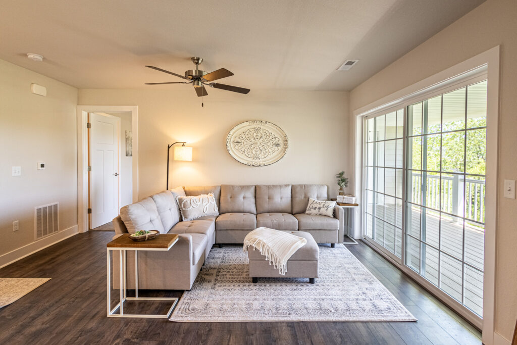 Quiet Meadows Upper Great Room by Stepping Stone Homes