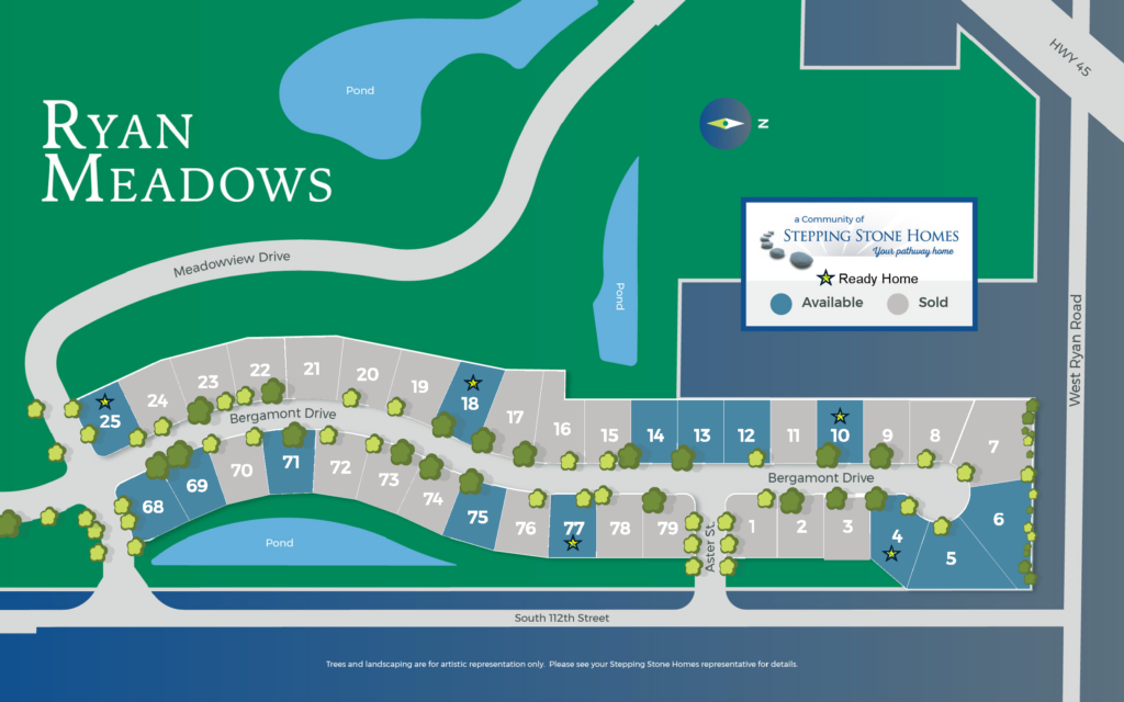 Ryan Meadows New Home Community Map Franklin WI