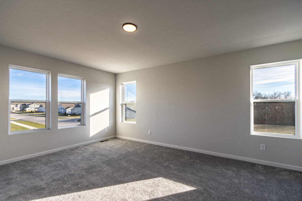 The Prescott Master Bedroom by Stepping Stone Homes Wisconsin