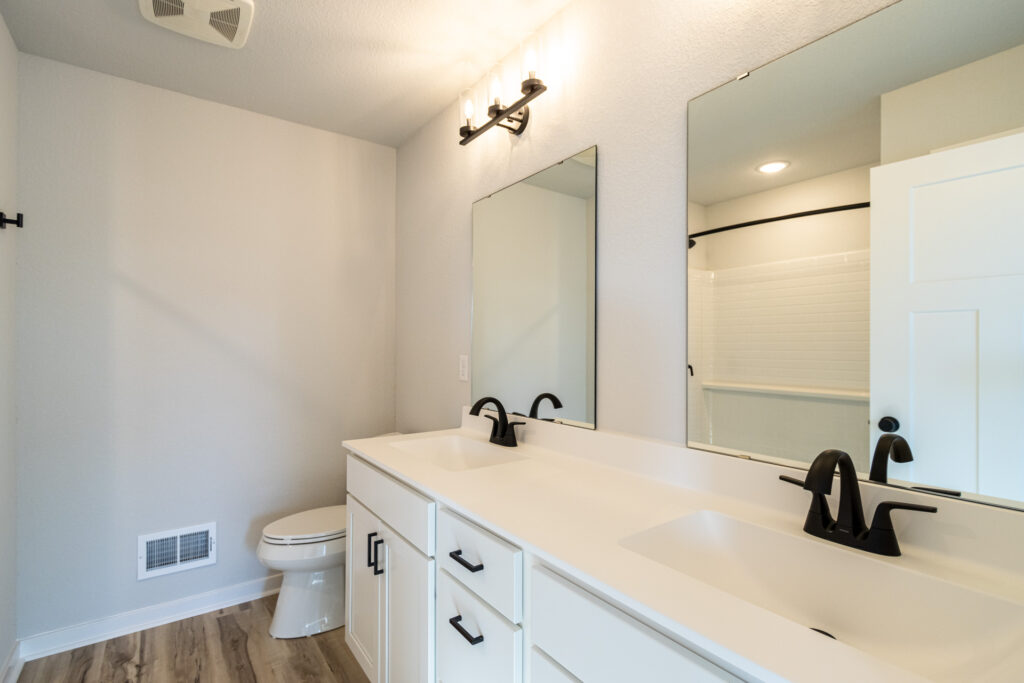 The Prescott Master Bathroom by Stepping Stone Homes Wisconsin