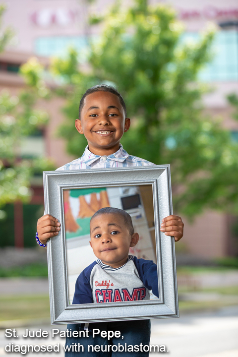 St, Jude Patient Pepe, diagnosed with neuroblastoma.