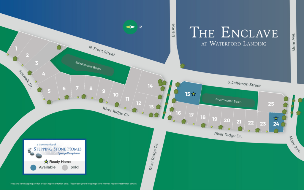 The Enclave at Waterford Landing New Home Community Map Waterford WI