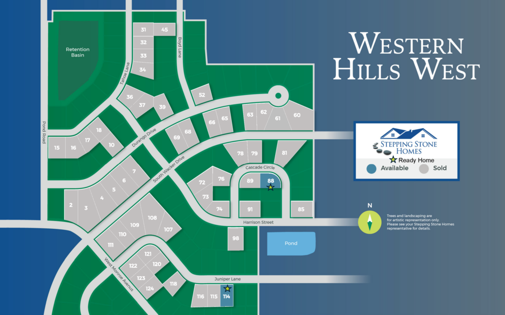 Western Hills West Map New Home Community in Hartford WI