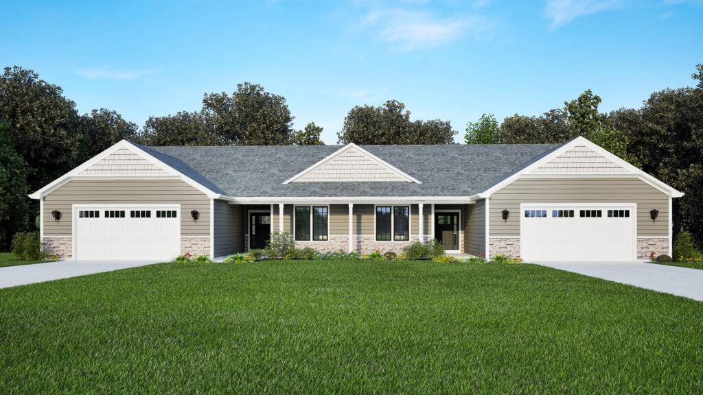 Cedar Duplex Home Model Rendering by Stepping Stone Homes