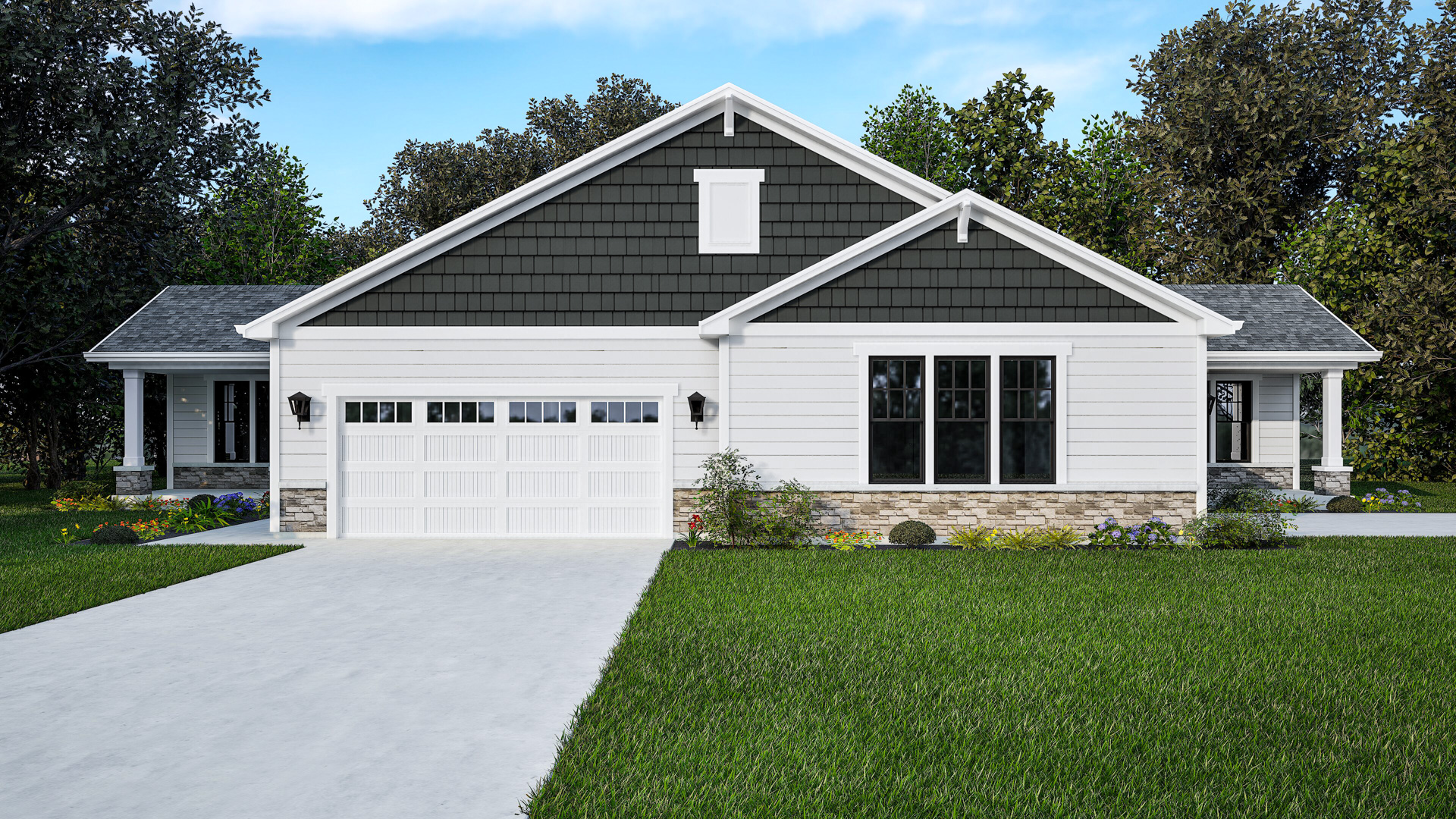 Stepping Stone Homes Juniper Duplex Home Model Rendering