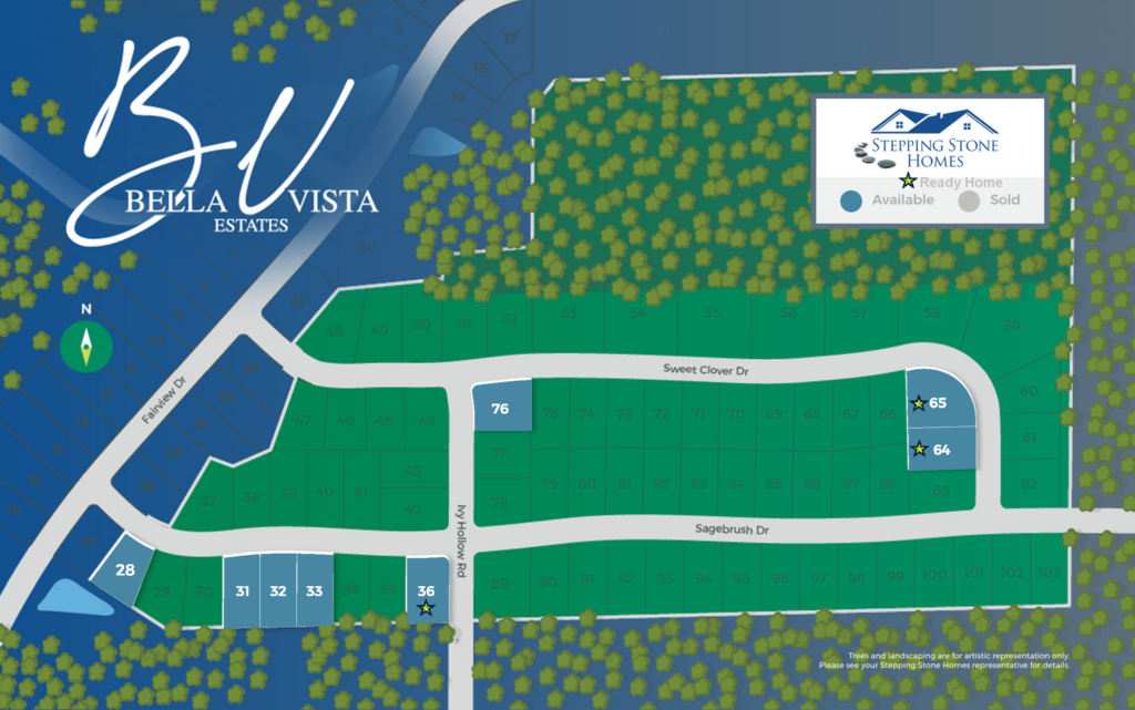 Bella Vista Estates New Home Community Map in Menomonee Falls WI