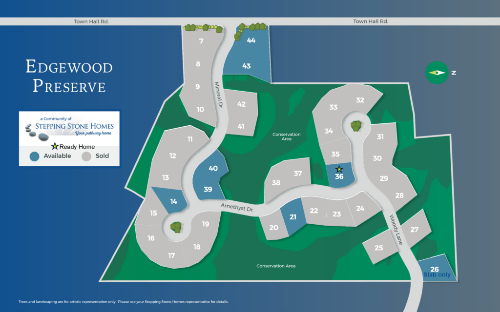 Edgewood Preserve Map New Home Community in Menomonee Falls WI by Stepping Stone Homes