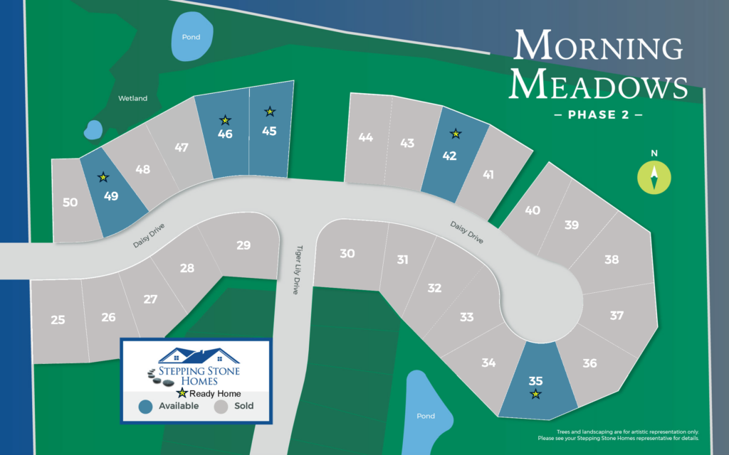 Morning Meadows New Home Community Map in Jackson Wisconsin by Stepping Stone Homes