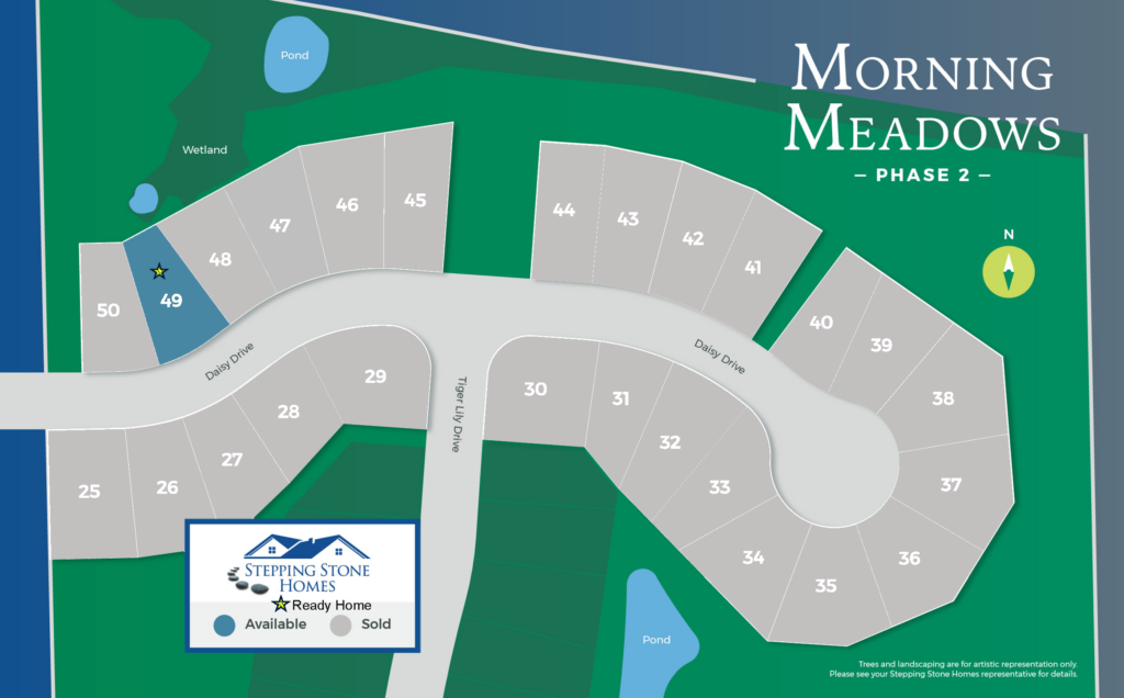 Morning Meadows New Home Community Map in Jackson Wisconsin by Stepping Stone Homes