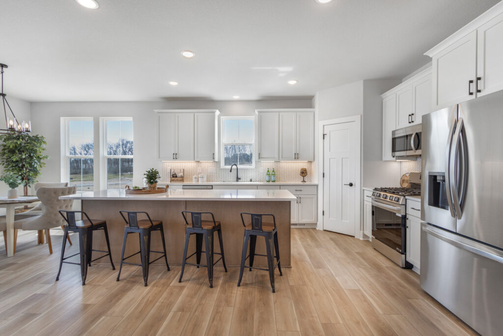The Juniper Duplex Kitchen by Stepping Stone Homes