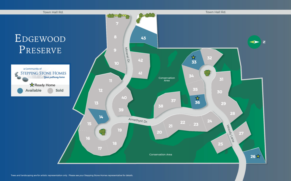Edgewood Preserve Map New Home Community in Menomonee Falls WI by Stepping Stone Homes