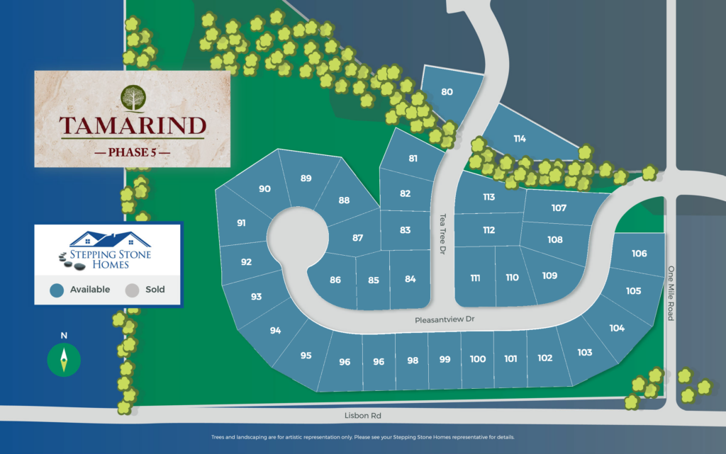 Tamarind Phase 5 Map New Home Community in Menomonee Falls Wisconsin